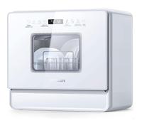 AIRMSEN Mini Lave-Vaisselle sans Raccordement 5 Couverts, 9 Programmes, Pose Libre Réservoir 5L Sel Adoucissant pour Petite Cuisine