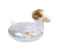 Bou?E Gonflable Ronde Xxl Pour Piscine & Plage Ultra Confort, Flotteur Deluxe - Mouton A Paillettes ?115cm