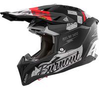 Airoh Aviator 3 Burnout, casque de motocross L Mat Noir/Gris/Rouge Mat Noir/Gris/Rouge