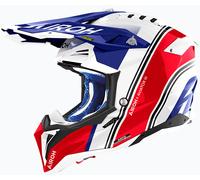 Airoh Aviator 3 Hima, casque de motocross L Blanc/Rouge/Bleu Blanc/Rouge/Bleu