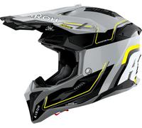 Airoh Casque de motocross Aviator 3 Leader M Gris/Noir/Jaune Néon