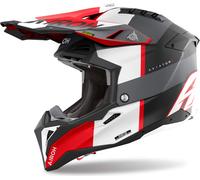 Airoh Aviator 3 Monarch casque de motocross, noir mat/gris/rouge, XL (61/62)