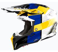 Airoh Aviator 3 Monarch, casque de motocross XS Bleu/Jaune/Blanc/Noir Bleu/Jaune/Blanc/Noir