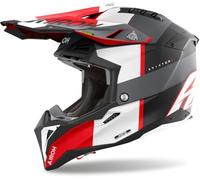 Airoh Casque tout-terrain AVIATOR 3 MONARCH Gris/Rouge Mat Taille S