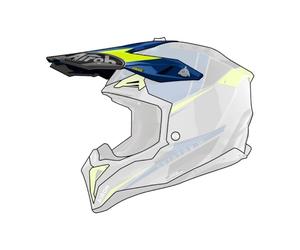 Airoh Aviator 3 Push Blue Gloss Peak Kit