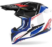 Airoh Aviator 3 Push Casque de motocross, rouge-bleu, taille S pour homme