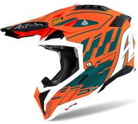Airoh Aviator 3 Rampage, casque de protection XXL Orange/Vert Foncé/Blanc Orange/Vert Foncé/Blanc