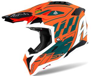 Airoh Aviator 3 Rampage, casque de protection XXL Orange/Vert Foncé/Blanc Orange/Vert Foncé/Blanc