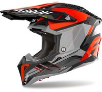 Airoh Aviator 3 Saber Casque de motocross, gris-orange, taille S pour homme