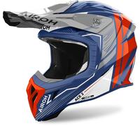 Airoh Aviator Ace 2 Engine Casque de motocross, bleu-orange, taille M pour homme