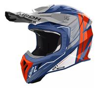 Airoh Aviator Ace 2 Engine Casque de motocross, bleu-orange, taille S pour homme