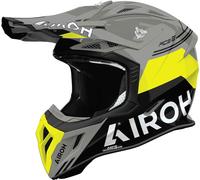 Airoh Aviator Ace 2 Fury Casque de motocross, Gris/Noir/Jaune, Taille XS (53/54)