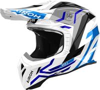 Airoh Aviator Ace 2 Ground, casque à croix L Blanc/Gris/Bleu Blanc/Gris/Bleu