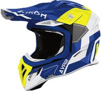 Airoh Aviator Ace 2 Shield, casque de motocross M Bleu/Blanc/Jaune Néon Bleu/Blanc/Jaune Néon
