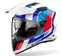 Airoh Casque d’Enduro Bandit Horn Blanc/Bleu/Rouge L (59/60)