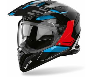 Airoh BADX-X Tune Casque d’enduro, noir/bleu/rouge, Taille XS (53/54)