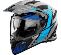 Airoh Bandit Spicy, casque d aventure 3XL Gris/Noir/Bleu Clair/Bleu Gris/Noir/Bleu Clair/Bleu