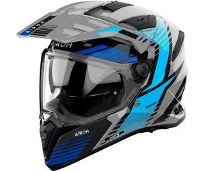 Airoh Bandit Spicy, casque d aventure M Gris/Noir/Bleu Clair/Bleu Gris/Noir/Bleu Clair/Bleu