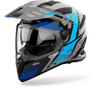 Airoh Casque d'aventure Bandit Spicy Taille L Gris/Noir/Bleu clair/Bleu gris/Bleu