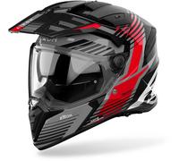 Airoh Bandit Spicy Casque d’enduro, noir-gris-rouge, taille XL pour homme