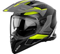 Airoh Bandit Tune, casque d aventure L Mat Gris/Jaune Néon/Noir Mat Gris/Jaune Néon/Noir