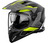 Airoh Casque d'aventure Bandit Tune Taille S Mat Noir/Gris/Jaune Néon