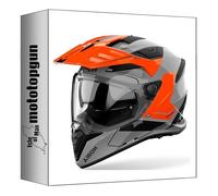 airoh Casque Dual pour Moto Bandit bat32 Tune Orange Gloss Taille XXL mototopgun ai64a13111toc