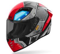 Airoh Casque Intégral Connor Bot Gris Rouge Noir ECE 2206