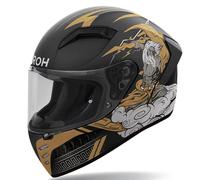AIROH Casque Intégral Connor Zeus Opaco ECE 2206 Nero Blanc Or