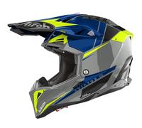 AIROH Casque moto Aviator 3 Push Blue Gloss XS
