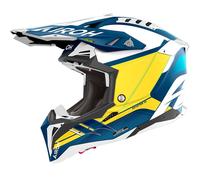 Airoh Aviator 3 Saber, casque à croix L Mat Bleu/Blanc/Jaune Mat Bleu/Blanc/Jaune
