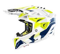 AIROH Casque moto Aviator 3 Spin Yellow / Blue Gloss XS