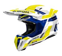 Airoh Casque tout-terrain Twist 3 Dinasty ECE 22.06 Bleu/Jaune Taille S