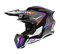 Airoh Casque de motocross Twist 3 Hustle Taille L Gris/Noir/Mauve
