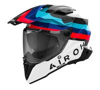 Airoh Commander 2 Doom Casque de Motocross, weiß/Rot/Blau, L (59/60)