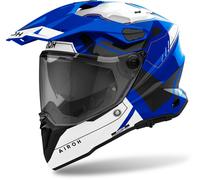 Airoh Commander 2 Reveal Casque de motocross, blanc-bleu, taille L pour homme