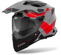 Airoh Commander 2 Reveal Casque de motocross, noir-gris-rouge, taille M pour homme