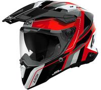 Airoh Commander 2 Skip Casque de Motocross, Noir/Blanc/Rouge, 3XL (64)