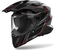 Airoh Commander 2 Carbon Stylish, casque d aventure M Noir/Rouge Noir/Rouge