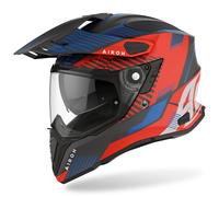 Airoh Commander Boost Casque de motocross, bleu mat/rouge, Taille S (55/56)