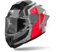 Airoh GP 800 Competition Carbon Casque, Noir/Gris/Rouge, Taille XL (61)