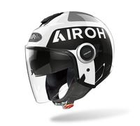 Airoh Helios Up Casque à réaction, Noir/Blanc, Taille S (55)