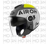 Airoh Helios Up Casque Demi-Jet Double Visière Gris Mat ECE Taille XS Scooter