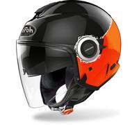 Airoh Helyos Fluo Casque jet, noir-rouge, taille XS pour homme