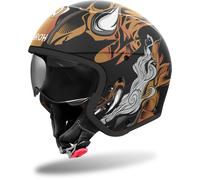 Airoh J110 Oni Casque jet, Noir mat/or, Taille XS (53/54)