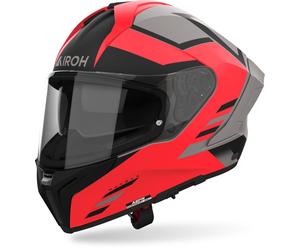 Airoh Matryx Thron Casque, Gris mat/orange, Taille M (57/58)