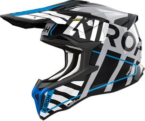 Airoh Strycker Brave, casque à croix M Gris/Noir/Bleu Gris/Noir/Bleu