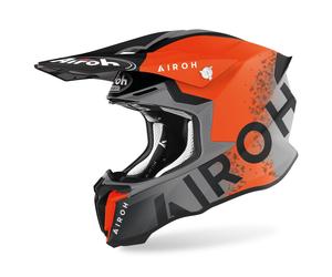 Airoh Twist 2.0 Bit Casque de motocross, Gris/Orange, Taille XS (53/54)
