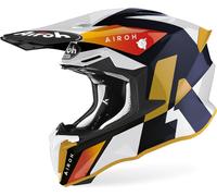 Airoh Twist 2.0 Lift casque de motocross, blanc/noir/orange, S (55/56)