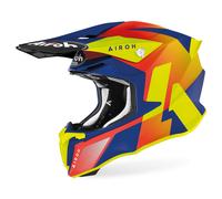 Airoh Twist 2.0 Lift Casque de motocross, rouge-bleu-jaune, taille S pour homme